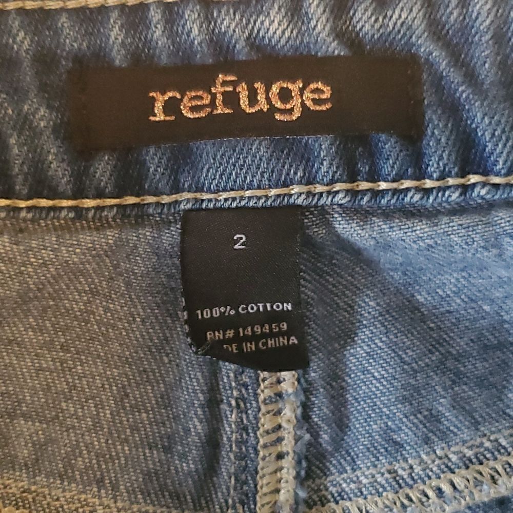 Refuge Floral Embroidered Cropped Jeans Size 2 - Picture 6 of 7